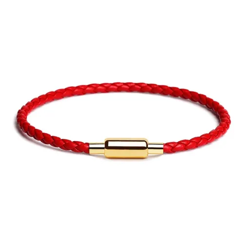 SUSOOK Ручная работа Ткани вязаные Натуральная кожа Шнурки браслеты для рук Унисекс Красный Черный Золотой