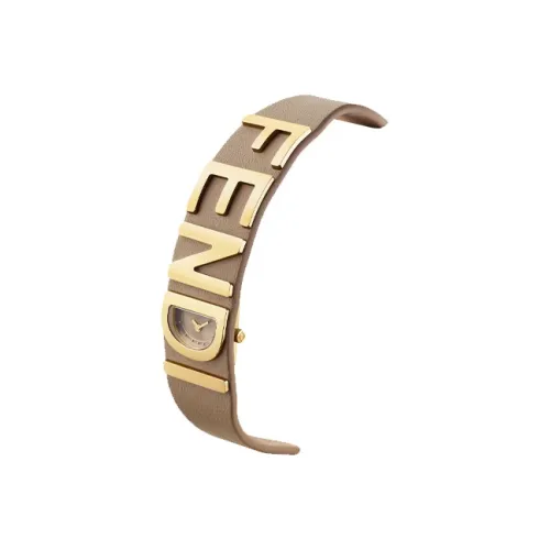 FENDI Graphy Collection Наручные часы Кварцевый механизм Телячья кожа Ремешок Кофейный циферблат Женские часы FOW981A2YGF0MV9