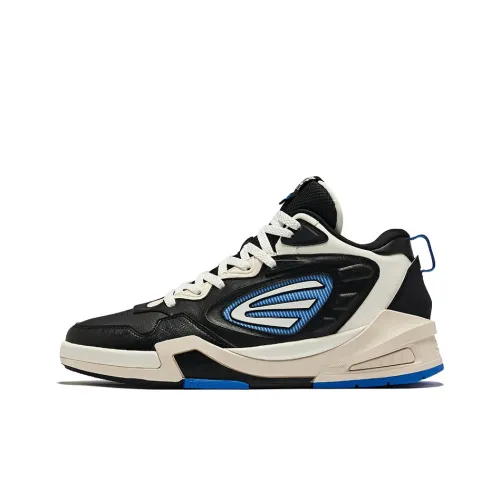 Erke Reverse Transformation противоскользящий устойчивый к истиранию высокий топ кэжуал мужской глубокий черный микрокристаллический белый