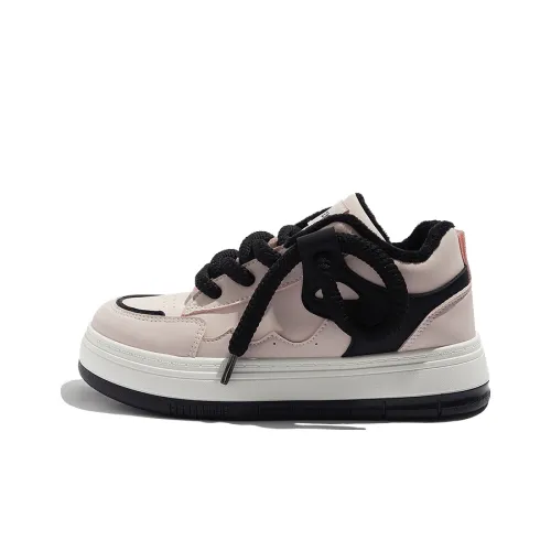 MEAKKEA Slip-resistant Abrasion-resistant Low-top Skateboard Shoes Women's Pink Black MEAKKEA Противоскользящие Износостойкие Низкие Кроссовки для скейтбординга Женские Розовые Черные