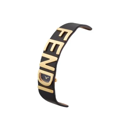 FENDI Graphy Collection Women's Watch Кварцевый механизм Кожаный ремешок Черный циферблат