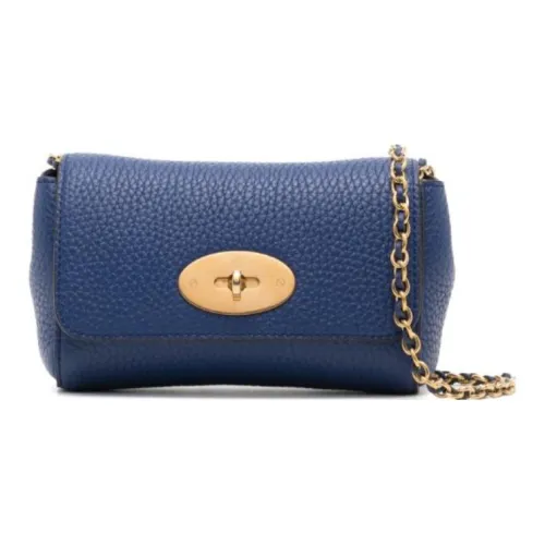 Mulberry Lily Коровья кожа Сумка через плечо Мини Женская Синяя