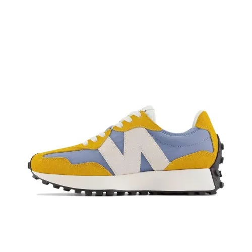 New Balance NB 327 Износостойкие Дышащие Низкие Кроссовки для Бега Женские Желто-Синие