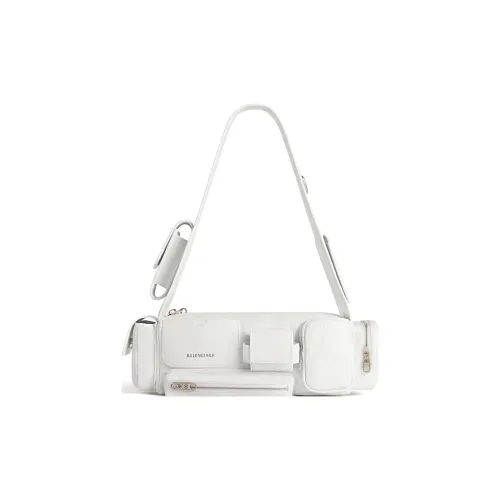 Balenciaga Superbusy Овечья кожа Сумка через плечо Мини Женская Белая