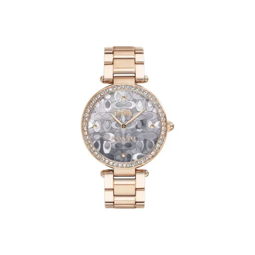 COACH Женские часы Кварцевый механизм корпус из нержавеющей стали ремешок 34 мм серый циферблат