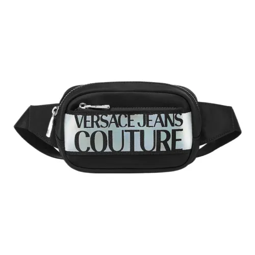 VERSACE JEANS COUTURE Nylon Sling Bag Shoulder Bag Wallet Small Men's Black