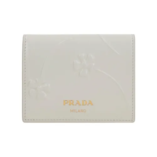 PRADA Телячья кожа Кошелек Женская Белая