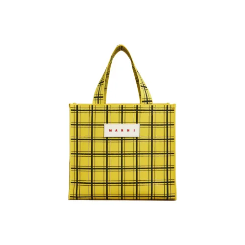 MARNI Полиэстер Тоут Сумка Сумка для покупок Сумка среднего размера Женская Черная Желтая