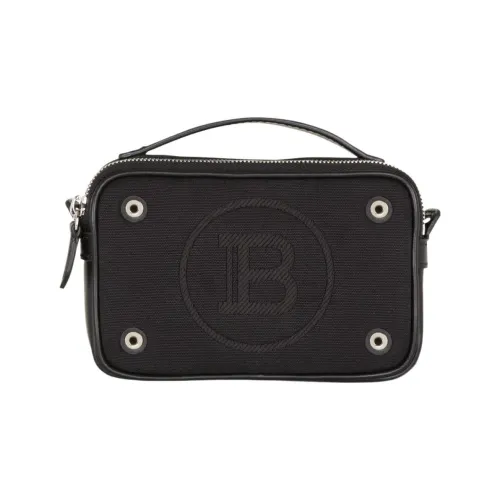 BALMAIN Хлопок Тисненая кожа Контроллер Journalist Сумка Сумка Сумка через плечо Сумка через плечо Мини Мужской Черный