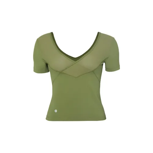 Lululemon Align Коллекция BRZG Женская Йога T-рубашка Зеленый Бронза