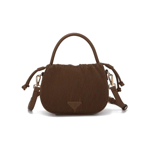 MEXICAN Полиуретан Одно Плечо Сумка Стандартная Женская Темно-Коричневый Экрю