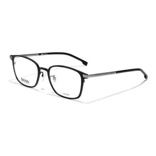 Hugo Boss Титановый сплав Нерегулярная форма Оправы для очков Унисекс Черный
