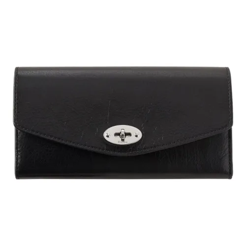 Mulberry Darley Коровья кожа крупнозернистая текстура кошелек женский черный