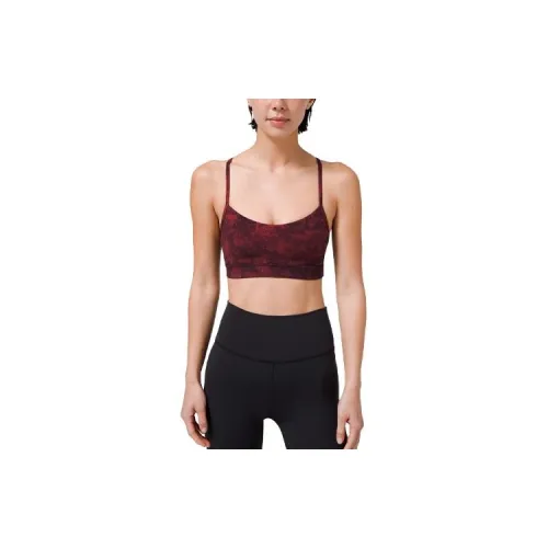 Lululemon Flow Y Темный Камень-красный/DRBY Женское нижнее белье для йоги