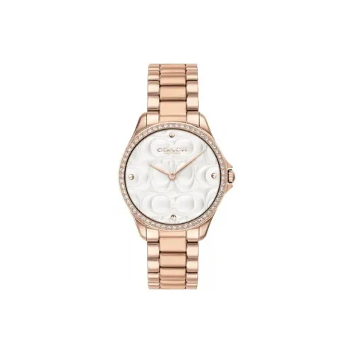 COACH Женские часы Кварцевый механизм корпус из нержавеющей стали ремешок 31 мм серебристый циферблат