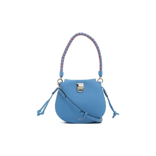 Mulberry Сумка из коровьей кожи в форме полумесяца сумка через плечо мини-сумка женская цвет васильковый синий