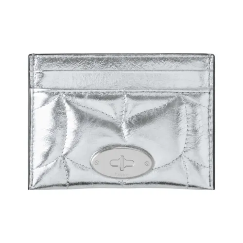 Mulberry Кожа Держатель для карт Женская Серебряный