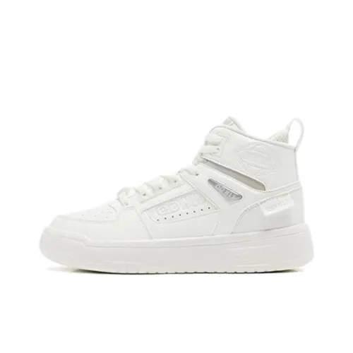 QIAODAN Скейтборд Кроссовки Высокие Кремовый Пемза Женские