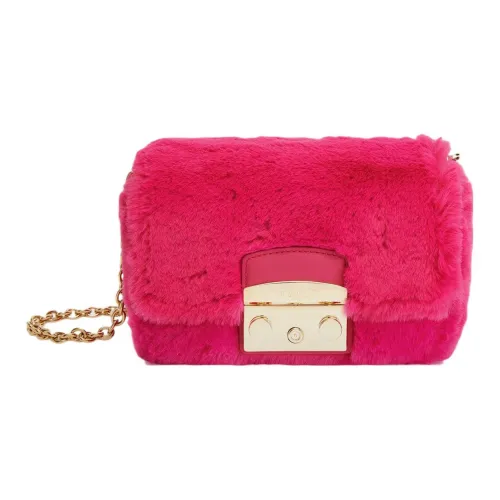 Furla Metropolis Collection Кожа Полиэстер Сумка через плечо Мини Женская Розовая
