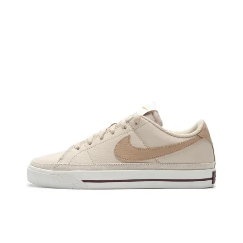 Nike Court Legacy Slip Resistant Abrasion Resistant Легкий Низкий Топ Casual Женский Абрикос