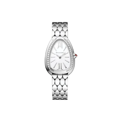 BVLGARI Serpenti Seduttori Часы Корпус И Браслет Из Нержавеющей Стали, Безель Из Нержавеющей Стали С Бриллиантами