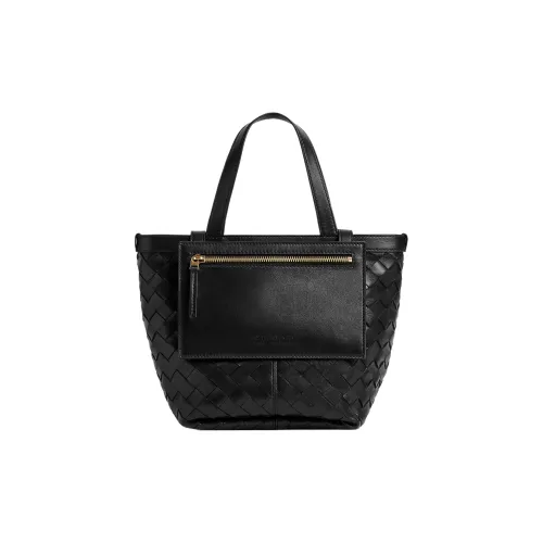 Bottega Veneta Sheepskin Tote Bag Shopping Bag Handbag Small Women's Black