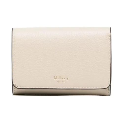 Mulberry Leather Wallet Women's Beige