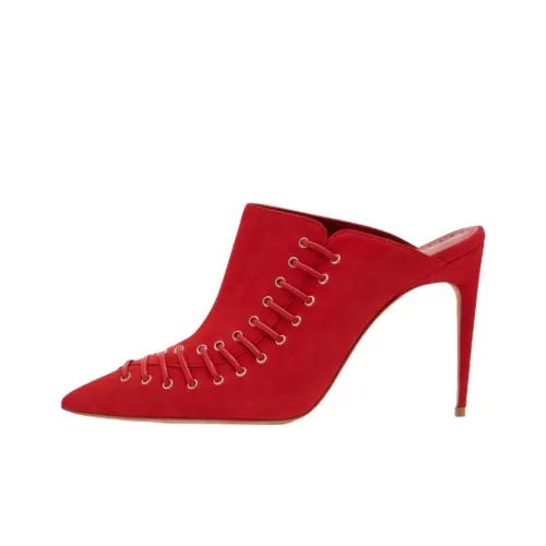 MANOLO BLAHNIK Домашние тапочки 10,5 см Женские Красные