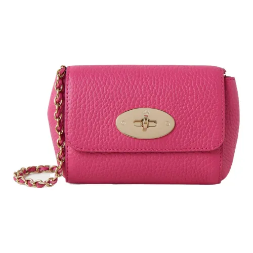 Mulberry Lily Кожа Плечевая Сумка Мини Женская Mulberry Розовый