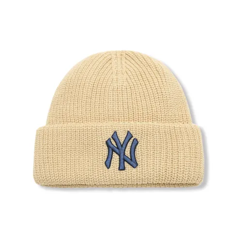MLB Акриловые шапки-бини унисекс бежево-желтые