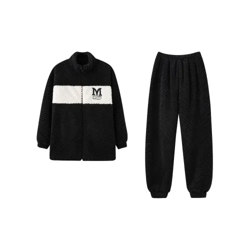 XUANZHITING Черный мужской комплект пижам