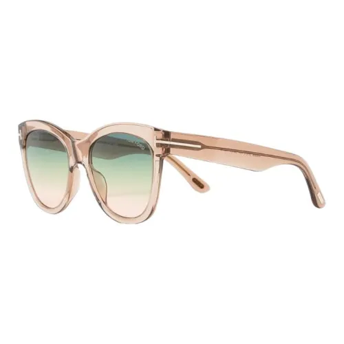 TOM FORD Пластик Нерегулярная форма Солнцезащитные очки Мужской Светло-коричневый