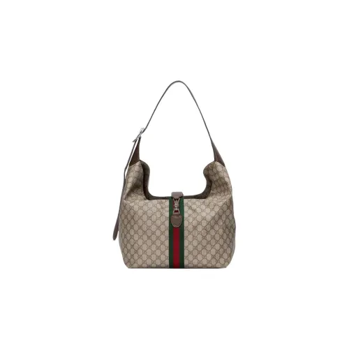 GUCCI Jackie 1961 Холст с кожей Лунный Бродяга Сумка из холста Сумка на плечо Унисекс