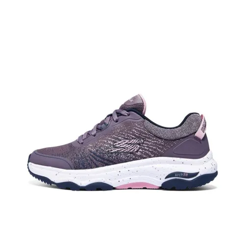 Skechers Go Walk Arch Fit Износостойкий и Легкий Низкий Топ Повседневные Беговые кроссовки Женские Фиолетовые