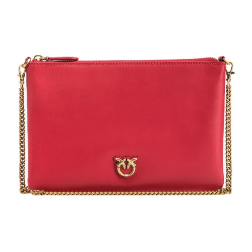 PINKO Love Bag Сумка через плечо из коровьей кожи женская красная