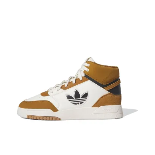 Adidas Originals Drop Step XL Износостойкий и Легкий MID Скейтборд Кроссовки Унисекс Белый Желтый