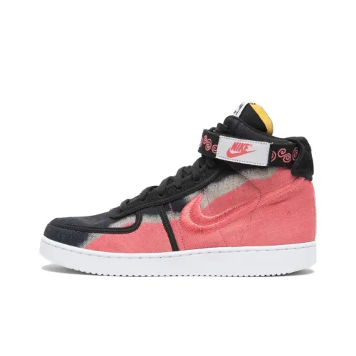 Stussy x Nike Vandal High Аbrasion Resistant Высокие Кроссовки для скейтбординга Женские Черный Розовый
