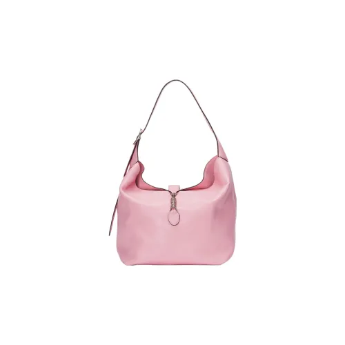 GUCCI Jackie 1961 Кожа Crescent HOBO Сумка через плечо Унисекс Розовый