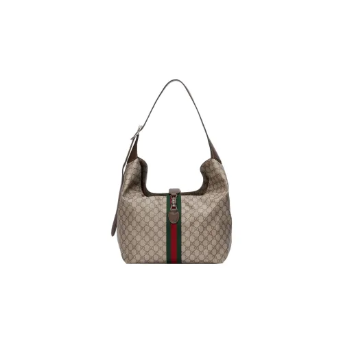 GUCCI Jackie 1961 Холст с кожей Лунный Бродяга Сумка из холста Сумка на плечо Унисекс