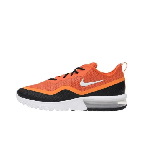 Nike Air Max Sequent Устойчивые к истиранию Низкие Беговые кроссовки Мужские Апельсин