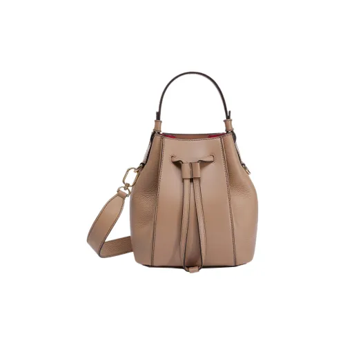 Furla Miastella Телячья кожа Ведрообразная сумка Сумка через плечо Сумка Маленькая Женская Светло-коричневая