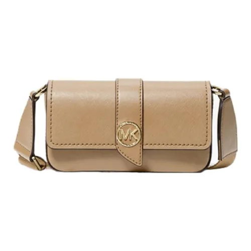 MICHAEL KORS Greenwich Saffiano кожа через плечо мини сумка для женщин CAMEL