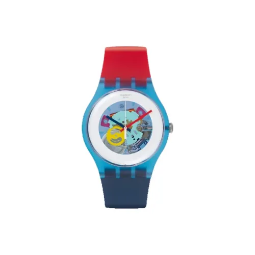 Swatch Quartz Механизм Унисекс Часы 41mm*47,4mm*9,85mm Скелет