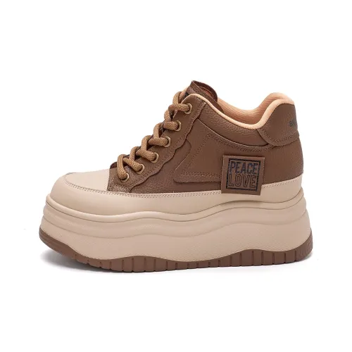 BAIJIHONG Высокий топ Повседневная обувь 6 см Женская