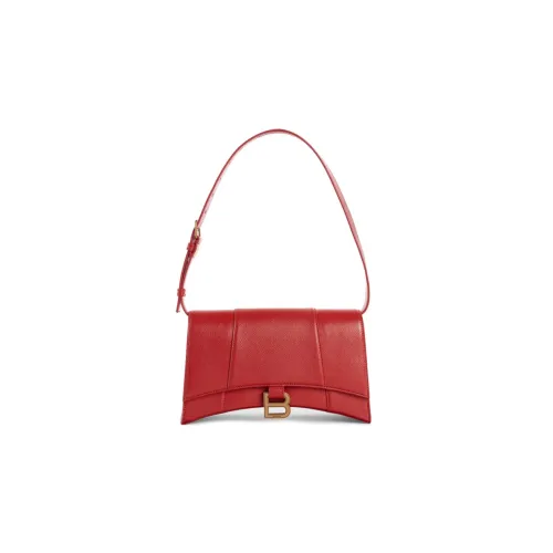 Balenciaga HOURGLASS Коровья кожа Портативная Сумка через плечо Сумка на плечо Женская Красная