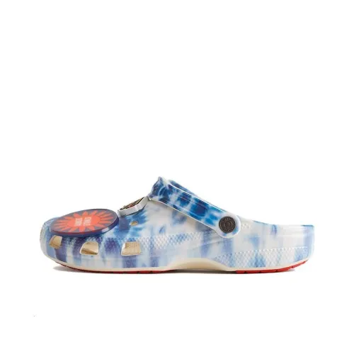 Levi's x Crocs Classic Clog Sabo Унисекс Белый Синий Tie Dye