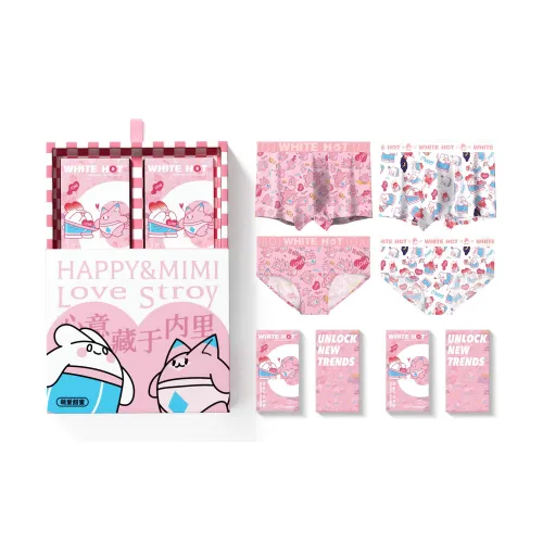 Белая жара Счастливый Mimi Трусы Антибактериальные Дышащие Унисекс 4 упаковки