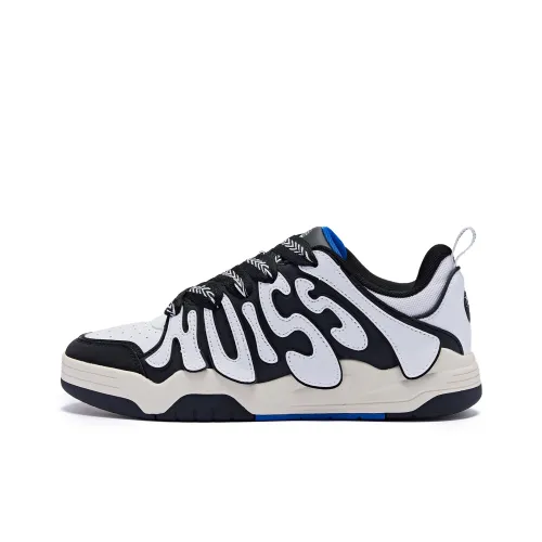 QIAODAN Скейтборд Кроссовки Низкие Черные Белые Мужские