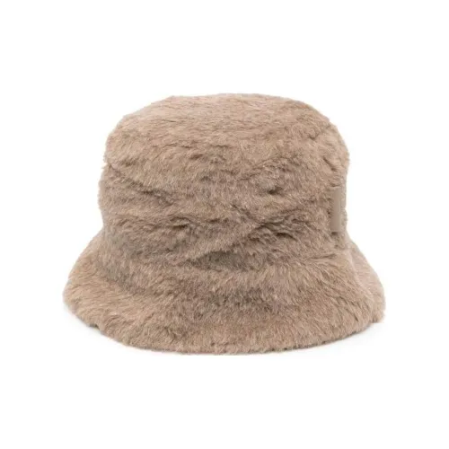 MaxMara Шляпы ведра из шелка женские коричневые