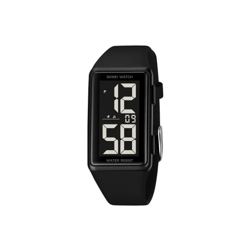 SKMEI Электронный механизм силиконовый ремешок унисекс белый циферблат